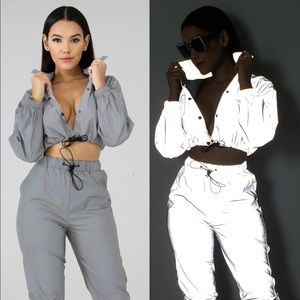 Reflective crop JACKET